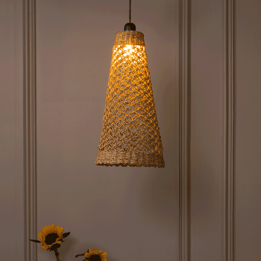Buy Handcrafted Banana Rope Crochet Suspended Lights in Bangalore