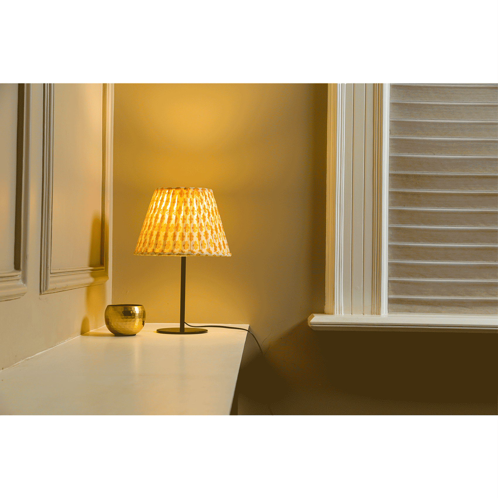 Handcrafted Pleated Printed Fabric Table Lamps in Bangalore Online