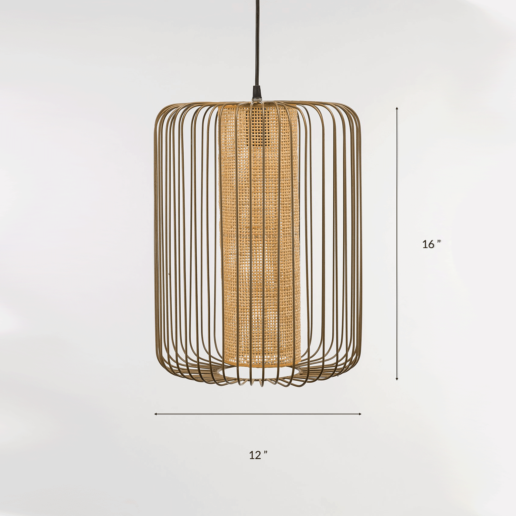 Buy Handcrafted Metal and Rattan Suspended lights 